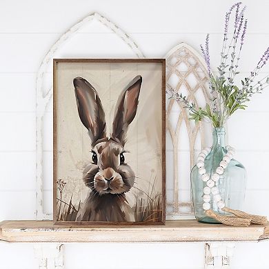Kendrick Home Peeking Rabbit Wall Art