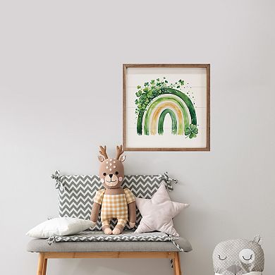 Kendrick Home Rainbow & Clovers Wall Art