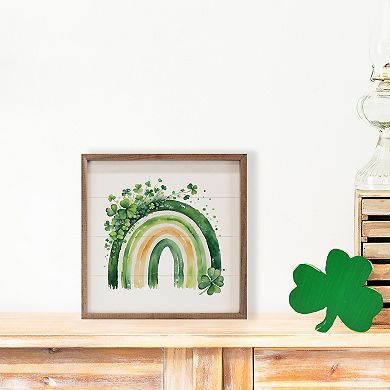 Kendrick Home Rainbow & Clovers Wall Art