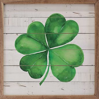 Kendrick Home Watercolor Clover Framed Wall Art