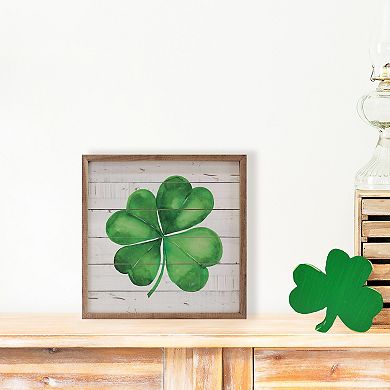 Kendrick Home Watercolor Clover Framed Wall Art
