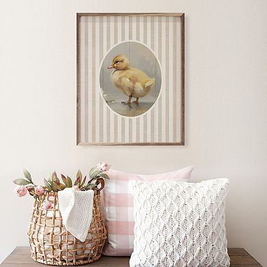 Kendrick Home Stripes & Duckling Framed Wall Art