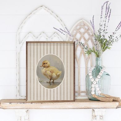 Kendrick Home Stripes & Duckling Framed Wall Art