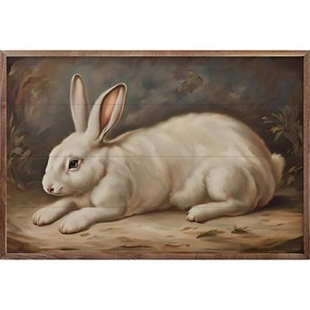 Kendrick Home Vintage Rabbit Framed Wall Art