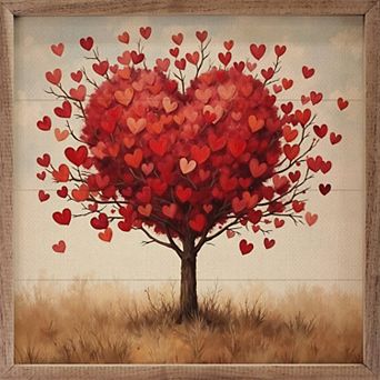 Kendrick Home Vintage Valentine Tree Wall Art