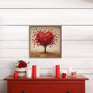 Kendrick Home Vintage Valentine Tree Wall Art