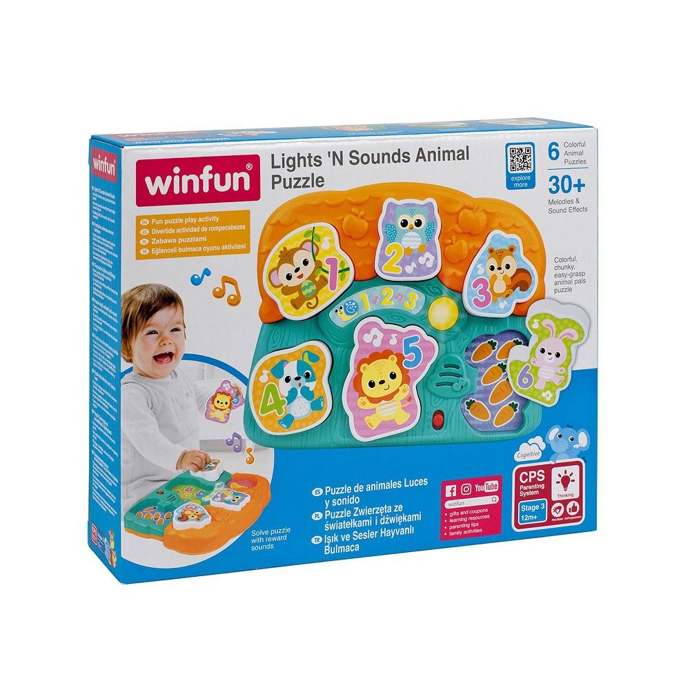 Winfun Lights 'N Sounds Animal Puzzle Interactive Learning Toy
