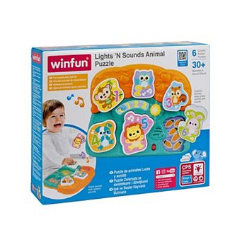 Winfun Lights 'N Sounds Animal Puzzle Interactive Learning Toy