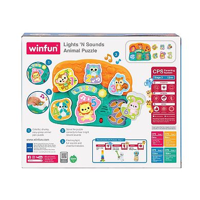 Winfun Lights 'N Sounds Animal Puzzle Interactive Learning Toy