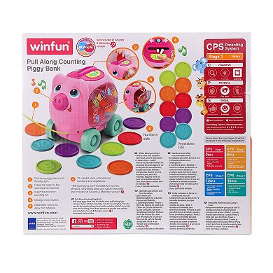 Winfun Pull Along Counting Piggy Toy