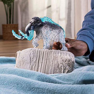 Schleich Eldrador Creatures Ice Mammoth Action Figure with Movable Translucent Tusks