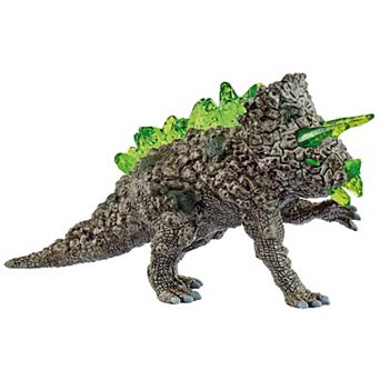 Schleich Eldrador Creatures Stone Triceratops Action Figure with Crystal Horns