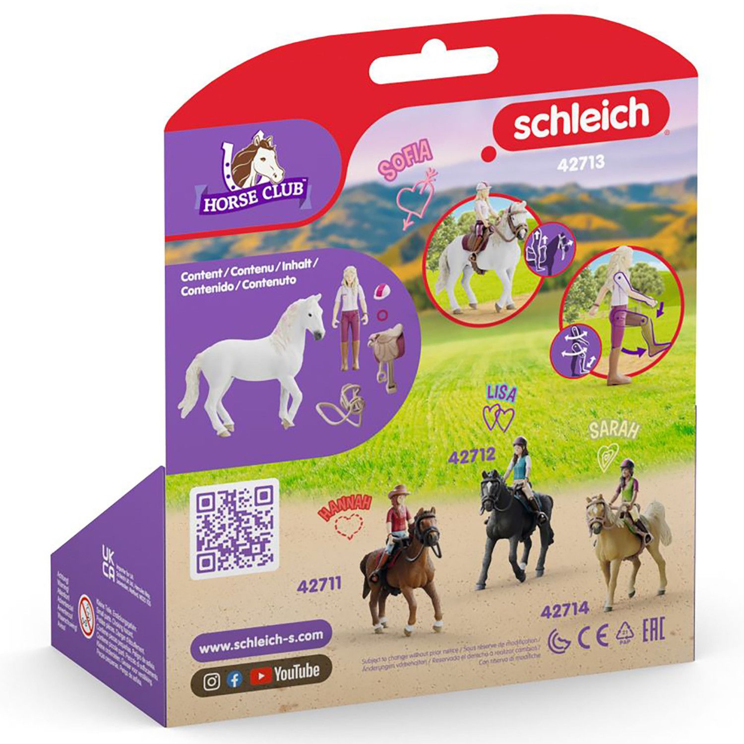 Детский игровой набор Schleich Horse Club Sofia & Blossom 6 pc Playset with Articulated Rider and Mare Figurine — фото 4