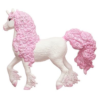 Schleich Bayala Flower Unicorn Mare Figurine with Silver Glitter Detailing