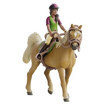 Schleich Horse Club Sarah & Mystery 6 pc Playset with Articulated Rider and Mare Figurine