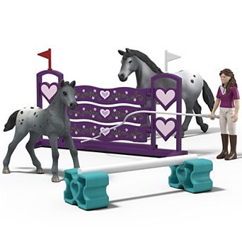 Schleich Horse Club Lisa's Tournament Training 7 pc Playset with Rider & Horse Figures