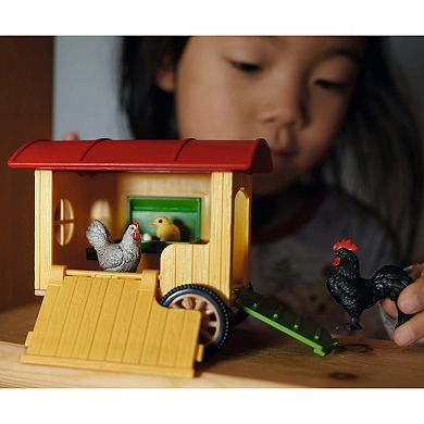 Schleich Farm World Mobile Chicken Coop Animal Playset