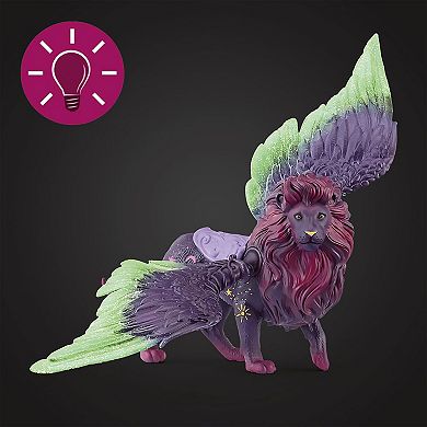 Schleich Bayala Moon Lion Figurine with Moveable Wings, Glow-In-The-Dark Feature