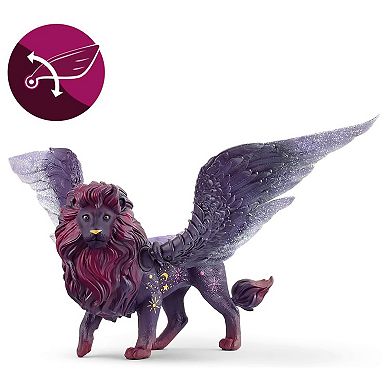 Schleich Bayala Moon Lion Figurine with Moveable Wings, Glow-In-The-Dark Feature