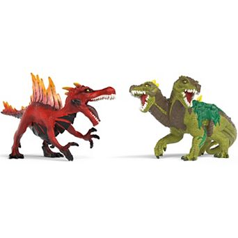 Schleich Eldrador Creatures 2 pc Fire Dinosaur and Jungle Lizard Figurines