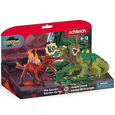 Schleich Eldrador Creatures 2-pc. Fire Dinosaur and Jungle Lizard Figurines