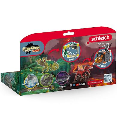 Schleich Eldrador Creatures 2-pc. Fire Dinosaur and Jungle Lizard Figurines