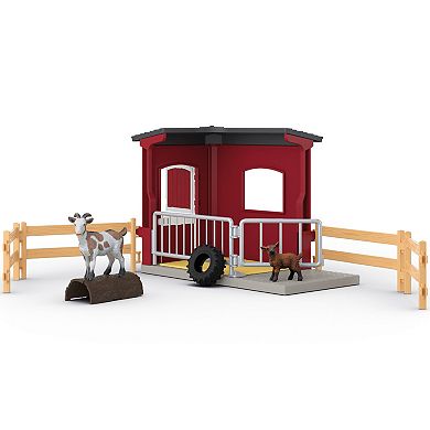Schleich Farm World Goat Stable 31-pc. Playset with Animal Figures & Accessories