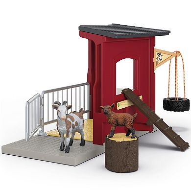 Schleich Farm World Goat Stable 31-pc. Playset with Animal Figures & Accessories