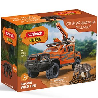 Schleich Wild Life Off-Road Adventure Jungle 37 pc Animal Rescue Playset
