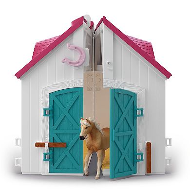 Schleich Horse Club Open Stable Portable Playset with Horse & Human Figurines