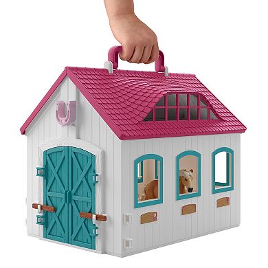 Schleich Horse Club Open Stable Portable Playset with Horse & Human Figurines