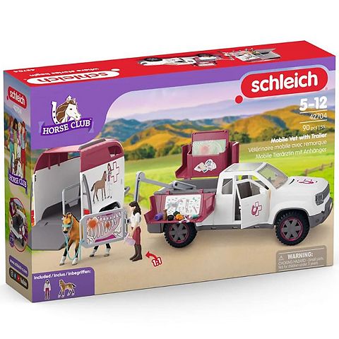 Детские фигурки Schleich Horse Club Mobile Vet & Trailer - 90 pc Animal Toy Playset