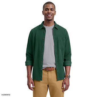 Men's IZOD Corduroy Long Sleeve Button-Down Shirt