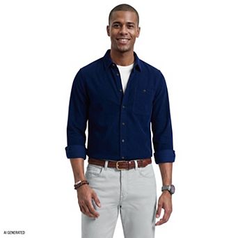 Men's IZOD Corduroy Long Sleeve Button-Down Shirt