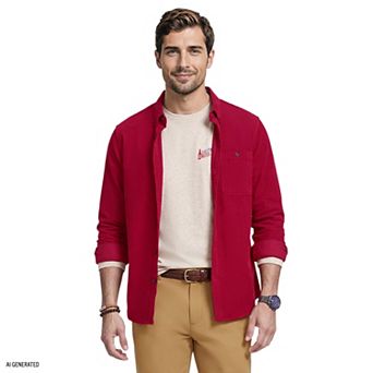 Men's IZOD Corduroy Long Sleeve Button-Down Shirt