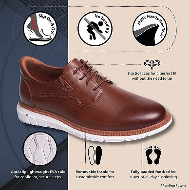 Marc Joseph New York Cloud Street Mens Hands-Free Slip On Technology Lightweight Oxfords