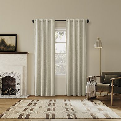 Sun Zero Arisa 2-Pack Velvet Blackout Back Tab Window Curtain Panels