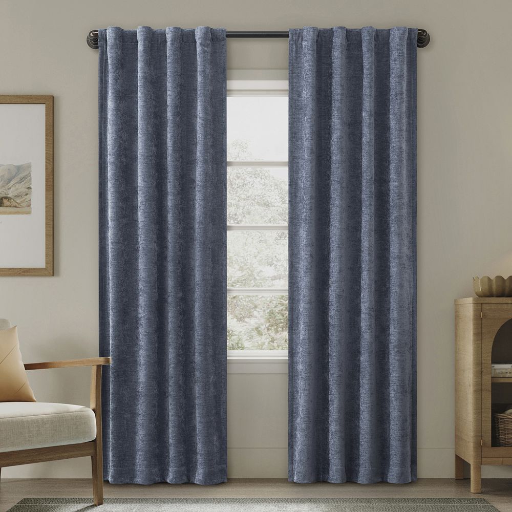 Sun Zero Arisa 2-Pack Velvet 100% Blackout Back Tab Window Curtain