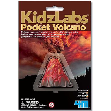 4M KidzLabs Pocket Volcano Baking Soda Eruption STEM Science Activity Kit