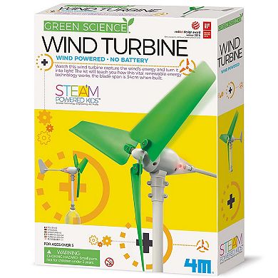 4M Green Science Wind Turbine DIY Functional Kit Air-Powered Renewable Energy