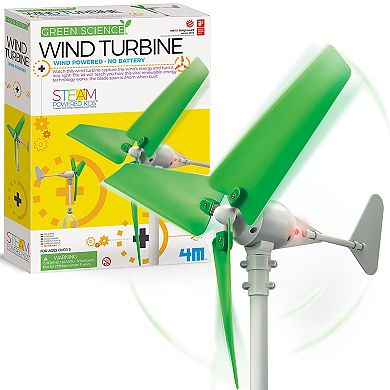 4M Green Science Wind Turbine DIY Functional Kit Air-Powered Renewable Energy
