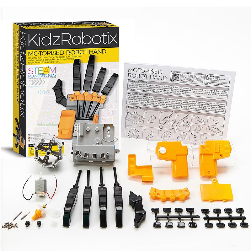 4M Motorized Robot Hand DIY Building Science Kit STEM Toy, Multi