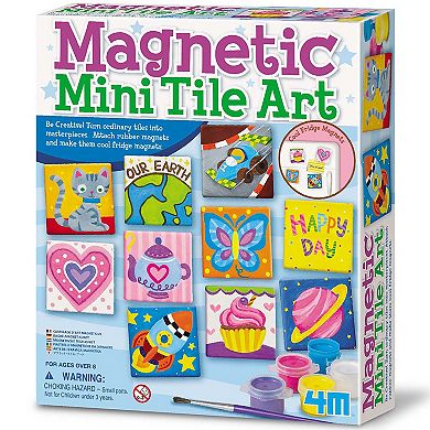 4M Magnetic Mini Tile Art DIY Fridge Magnets Kit 2x2-Inch Tiles