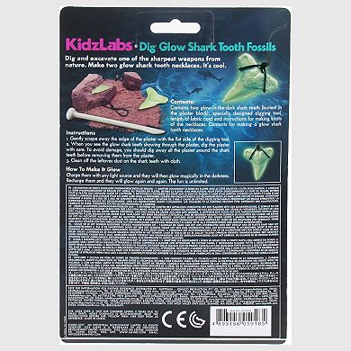 4M KidzLabs Dig Glow Shark Tooth Fossils Craft Kit