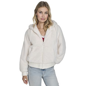 Juniors' Champion® Faux Fur Hoody Bomber Jacket