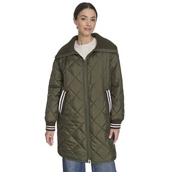 Juniors' Champion® Mid-Length Quilted Shawl Collar Jacket