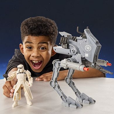 Disney's Star Wars ActionVerse AT-RT & Imperial Remnant Driver Action Figure