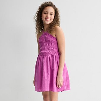 Girls 7-16 Sea + Skye Smocked Bodice Dress