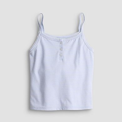 Girls 7-16 Sea + Skye Button Front Tank Top