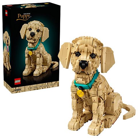 Детские конструкторы LEGO Icons Golden Retriever Puppy 11384 Building Kit (2102 Pieces)